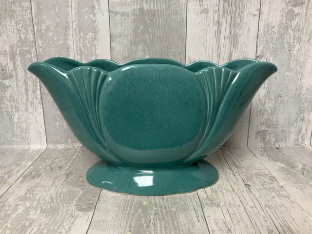 Dartmouth Pottery Large Green Mantle Flower Vase Art Deco Style Vintage 50's