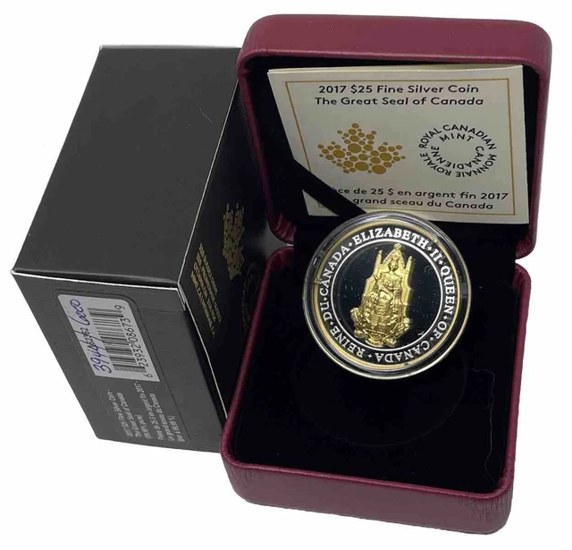 2017 Great Seal of Canada $25 銀貨 PF70UC 2017 $25 Great Seal of Canada - Pure Silver Coin