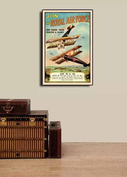 1918 British Join the Royal Air Force RAF WW1 Dogfighting Poster - 16x24 3