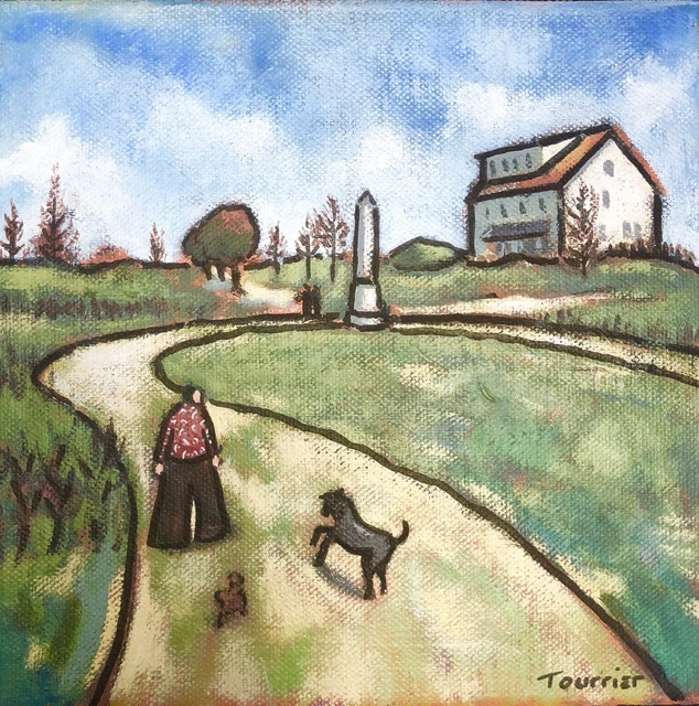 Tableau Peinture Toile Aisne Moulin de Laffaux Restaurant Tourrier