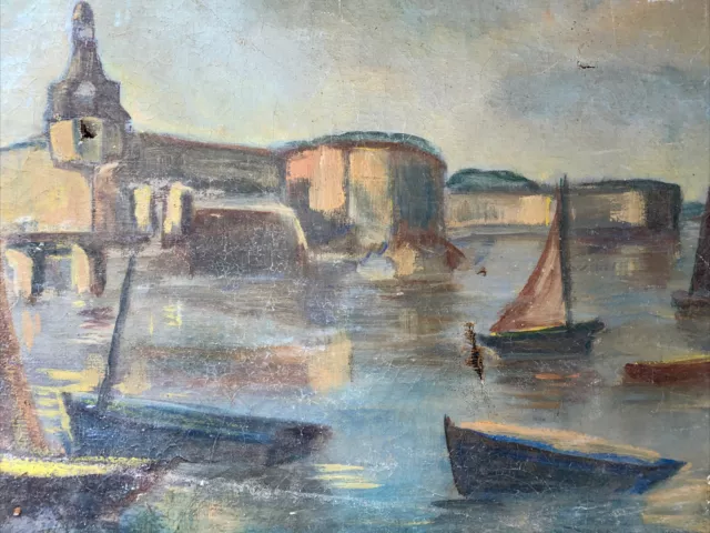 Huile sur toile Bretagne vers 1950 Concarneau 65x46cm 2