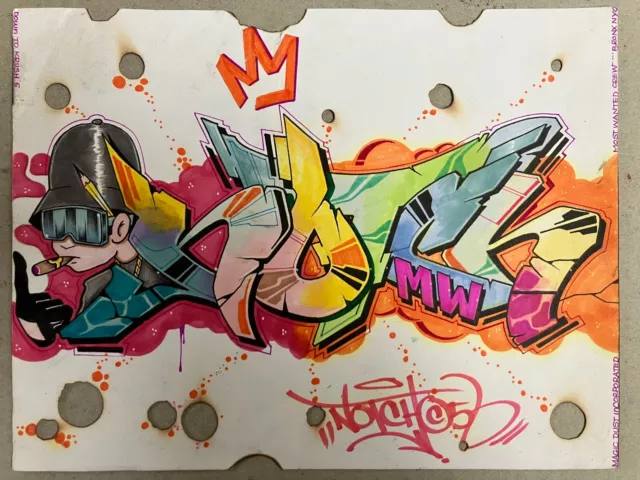 NOTCH 56 (bronx) graffiti sketch sur papier  21x28cm /revolt/t-kid/iz/sonic/ces