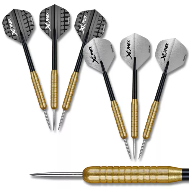 Profi Dartscheibe inkl. 6 Dartpfeile Steeldart Dartboard Turnier Dart Pfeile Set 3