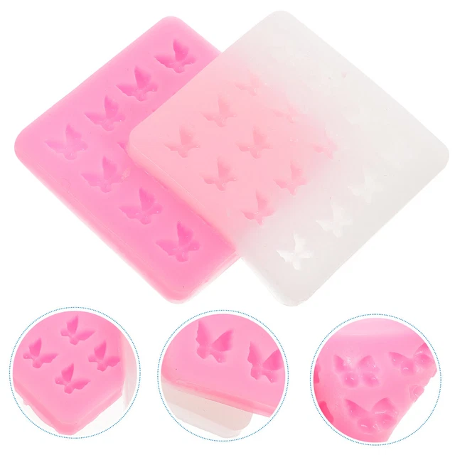 2 pz stampi epossidici farfalle per animali cubetti di ghiaccio molla