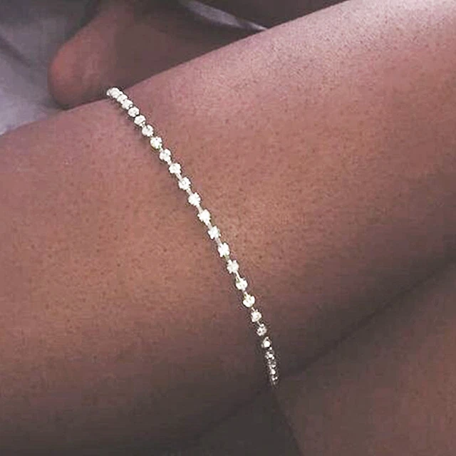 Thigh Chain Electroplated Attractive Rhinestone Thigh Chain Leg Jewelry Women