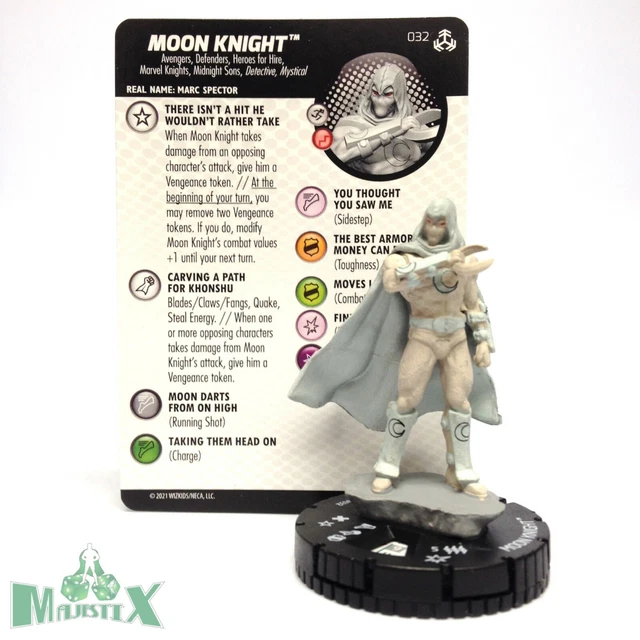 Heroclix Avengers War of the Realms set Moon Knight #032 Rare figure w/card!