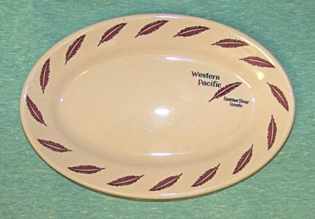 Western Pacific Railroad Feather River  Dining China Platter
