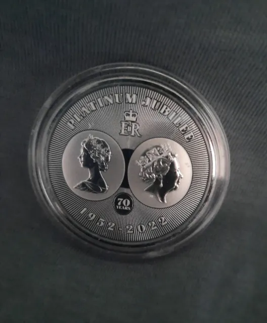 Queen  Elizabeth Elisabeth II. Platin Jubiläum 1 oz Silber Cayman Inseln 2022 PL