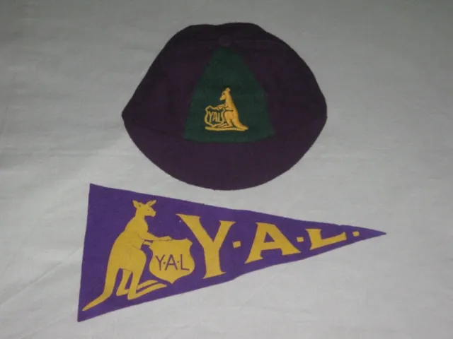 Young Australia League - YAL - Cap & Pennant - Named - Hat - Vintage - Rare
