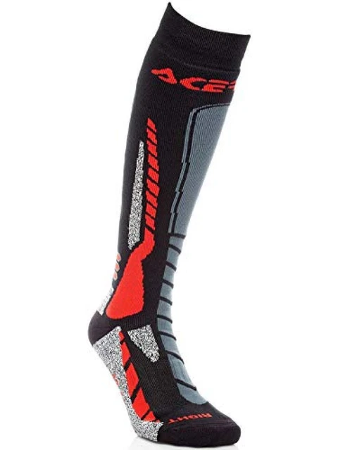 (TG. Small/Medium) Acerbis Calze motocross MX Pro nero/rosso - NUOVO