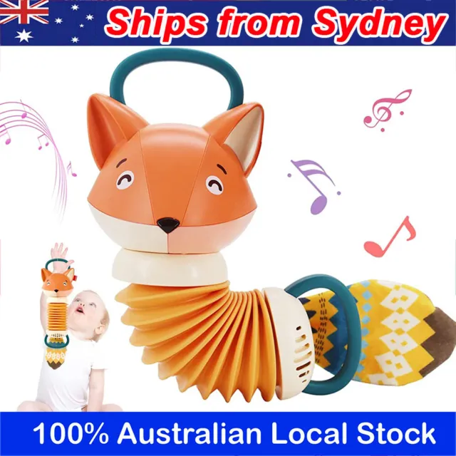 Fox Accordion Educational Baby Toys Cartoon Animal Toddler Music Learning Toy