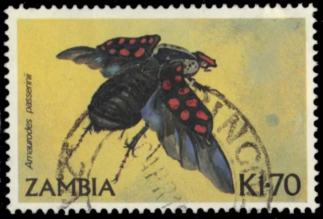 ZAMBIA 341 (SG451) - "Amaurodes passerinii" Beetle (pb12894)