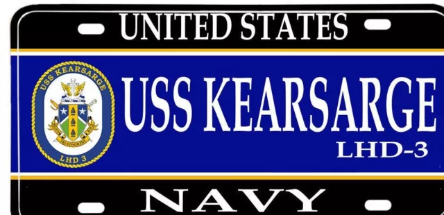 Navy Uss Kearsarge Lhd-3  License Plate Made In Usa