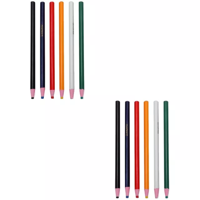 12 Pcs Professional Colored Pencils Fabric Markers for Sewing Chalk