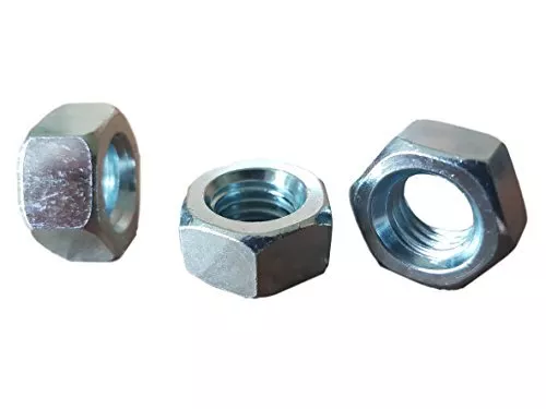 Confezione da 100 dadi M6 in acciaio zincato 6 mm DIN 934 classe 8 (c6S)