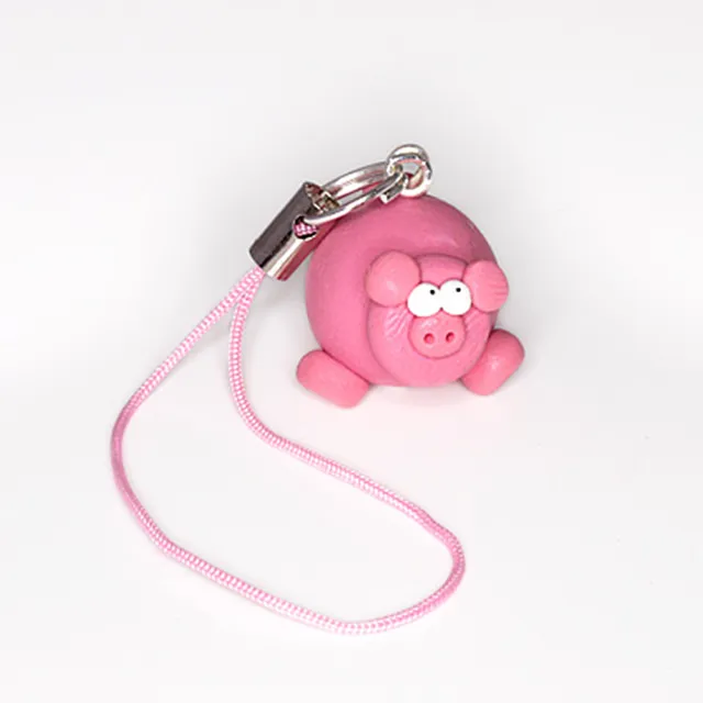 pig phone charm cute handmade