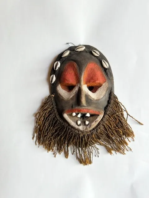 Vintage African Carved Mask Wooden