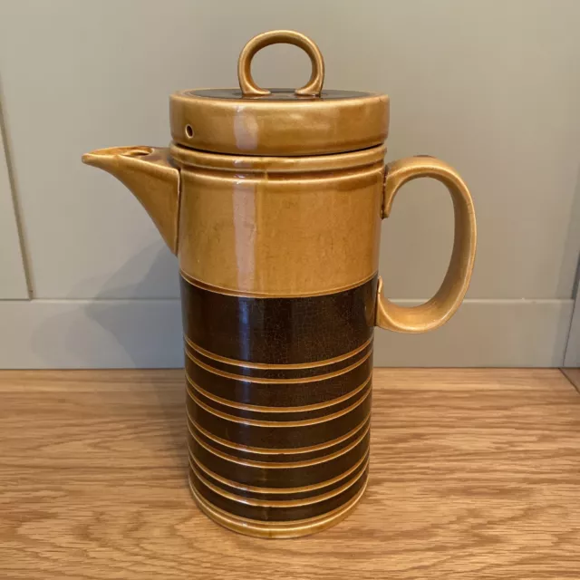 1970s Vintage Royal Alma Coffee Pot Ironstone Brown & Caramel Retro Not Hornsea