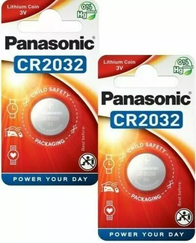 2x PANASONIC CR2032 MOTHERBOARD BIOS CMOS REPLACEMENT LITHIUM BATTERIES BBF 2032