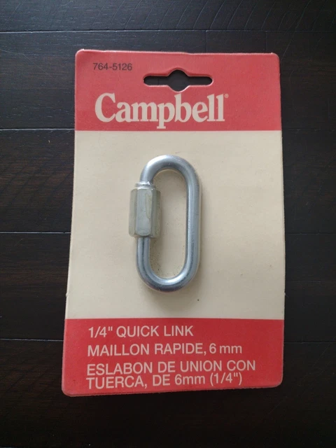 Campbell 1/4" (6mm) Type 7350 Quick Link Part #764-5126  NOS