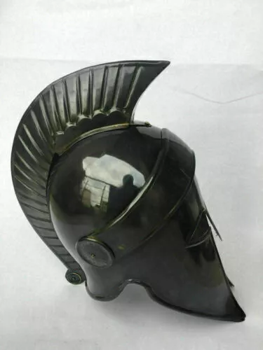 Mittelalterlicher griechischer korinthischer Helm, schwarzer antiker...