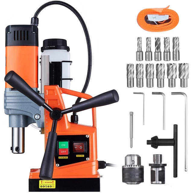 Portable Mag Drill Press 810RPM Magnetic Drill 1300W 13000N  11 Type Accessory