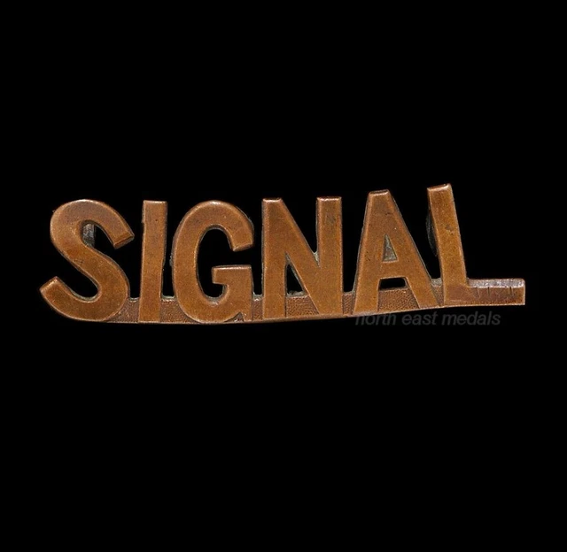 WW1 Canadian Corps of Signals 'SIGNAL' Shoulder Title Badge