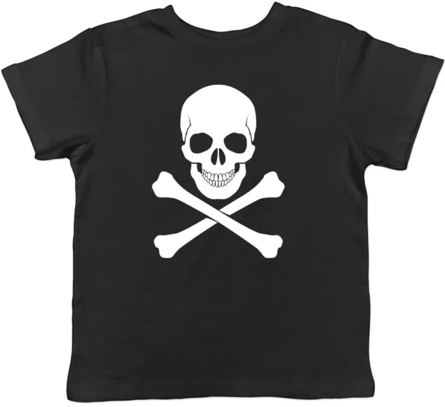 T-shirt Skull and Crossbones gotica bambini ragazzi ragazze