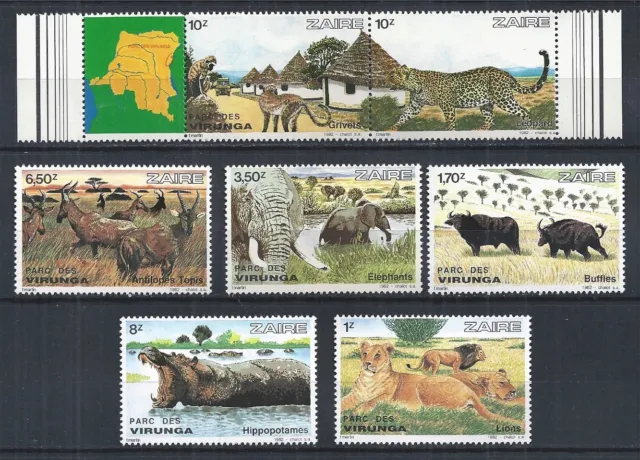 CONGO ZAIRE 1982 MiNr: 779 - 785 ** WILD ANIMALS FAUNA