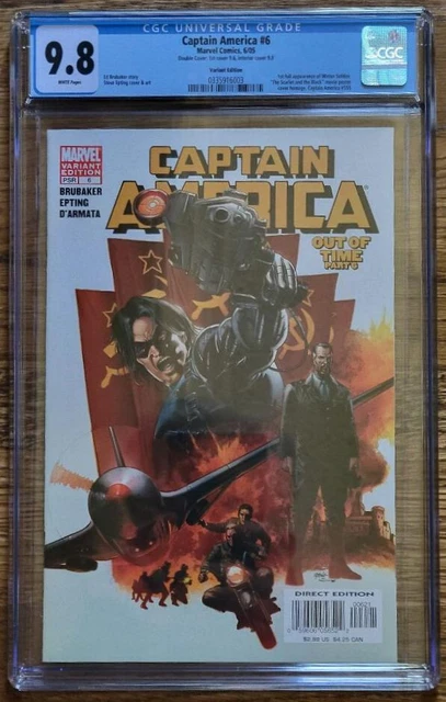 Captain America #6 Winter Soldier Variant - CGC 9.8 - Double Cover!!