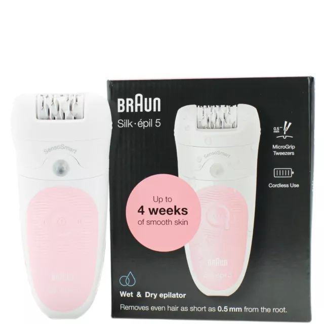 Braun Silk-épil 5 Depiladora Wet & Dry Epiladora Resistente al Agua Anti-Deslizante Grip, Embalaje original Nueva