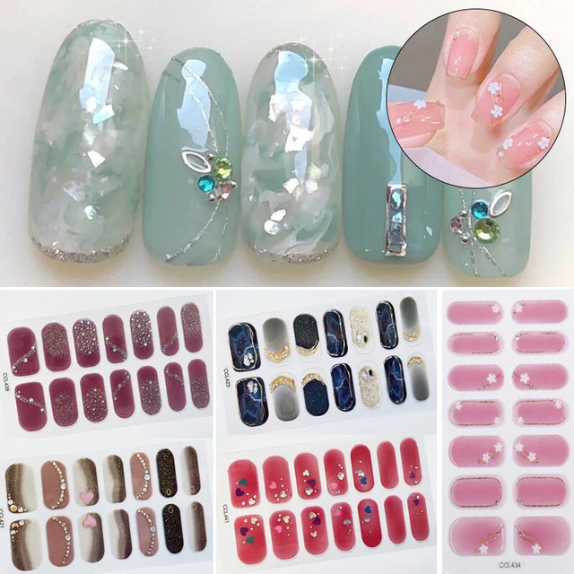 Pegatina para uñas cubierta completa 3D resistente al agua autoadhesiva hágalo usted mismo manicura