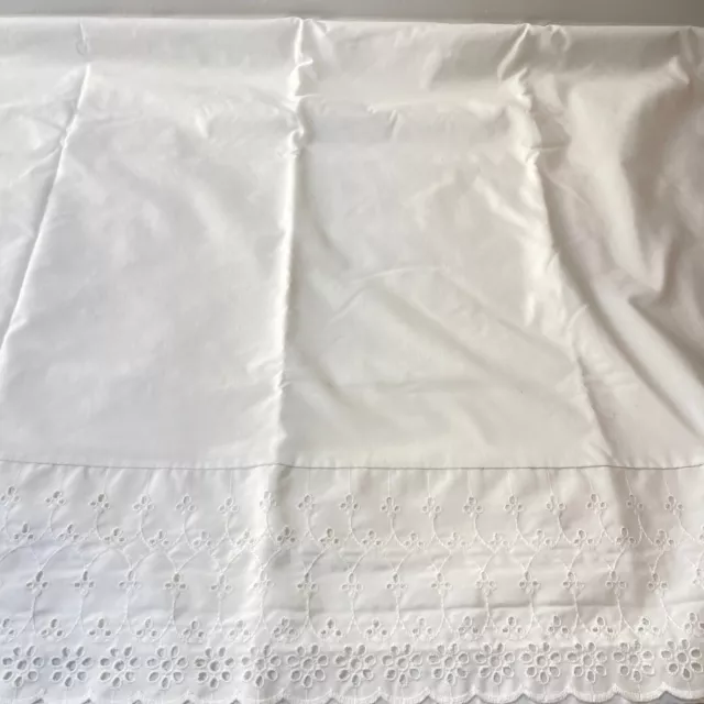 springmaid flat sheet twin white lace edge blend percale wondercale no iron boho