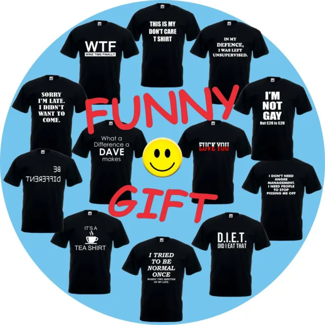 T-shirt divertente da uomo novità festa compleanno regalo di Natale divertente top (S-XXXXXL)
