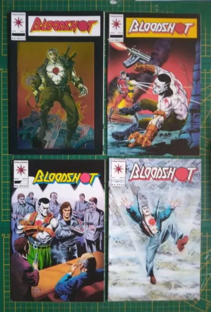 VALIANT Comics "Bloodshot" #1,2,4,6 (1993) US  VF+/NM (Foil Stamped Cover)