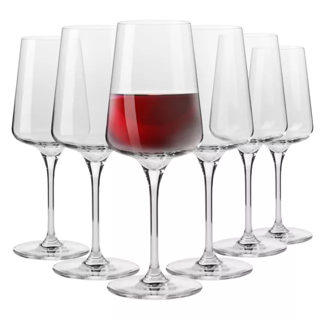 Krosno Infinity Copas de vino tinto rojo | 6 pcs | 500 ml | Lavavajillas