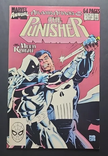The Punisher Annual #2 (1989) Atlantis Attacks Moom Knight Marvel Comics