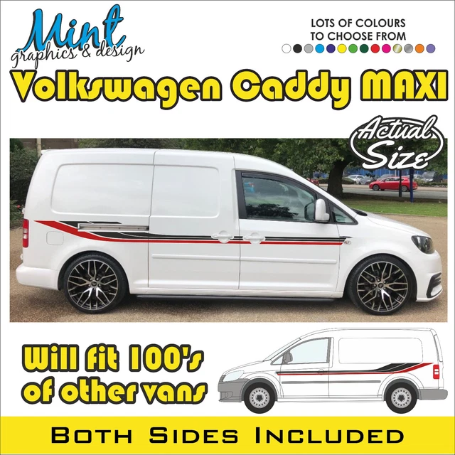 VW CADDY MAXI Side Stripes SPORT LINE Decals Stickers Van Graphics FREE