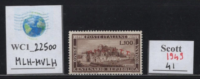 WC1_22500.TRIESTE FTT. Rare 1949 ROMAN REPUBLIC stamp. Sc. 41. MLH-MVLH