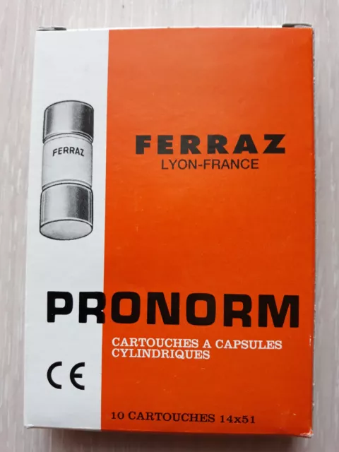 Fusibles 20A Ferraz Pronorm 500V/20A/14x51/10 pièces NEUF