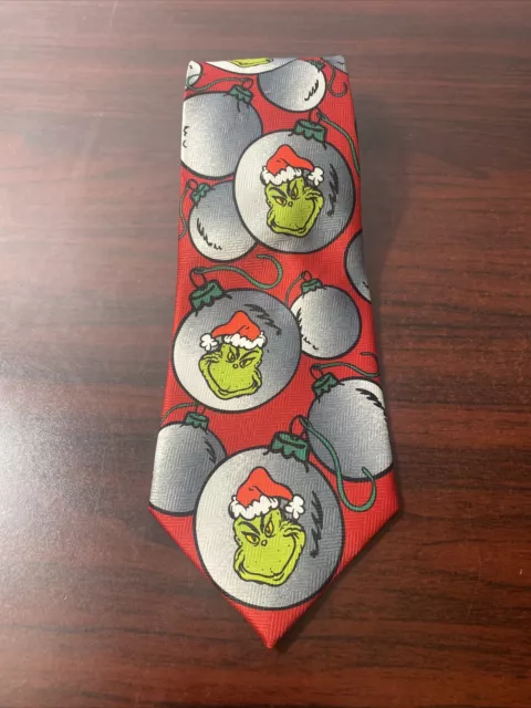 Dr. Seuss The Grinch Red Christmas Tie