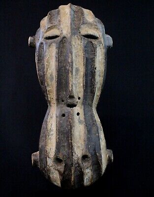 Arte Africana Contemporáneo Clásico Raro Máscara Kela Doble Cara Rdc 37,5 CMS