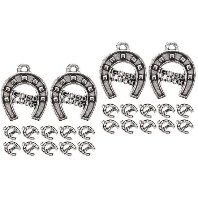 100 Pcs Horseshoe Charms Jewelry Accessories Cowboy Ornament Earrings