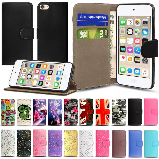 Case For Apple iPod Touch 4th 5th 6th 7th Gen Leather Flip Wallet Phone Cover