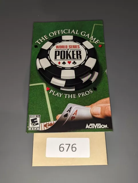 World Series of Poker PS2 Sony Playstation 2 **MANUAL ONLY**