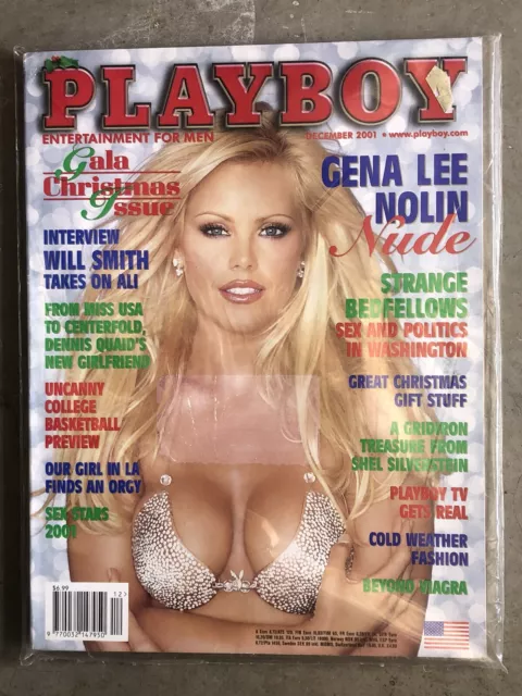 Playboy Magazine December 2001 Ltd Stock Sealed Gena Lee Nolin Nude Xmas Issue