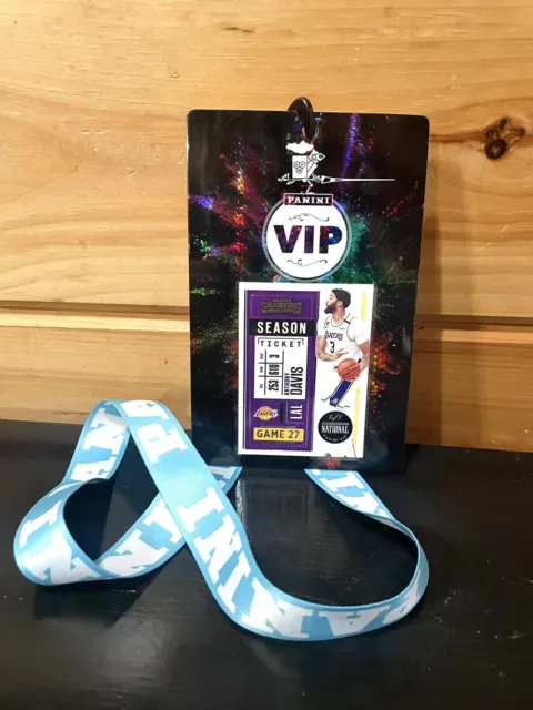 Anthony Davis LA LAKERS 2021 Panini Contenders VIP 1 of 1 Season Ticket Lanyard