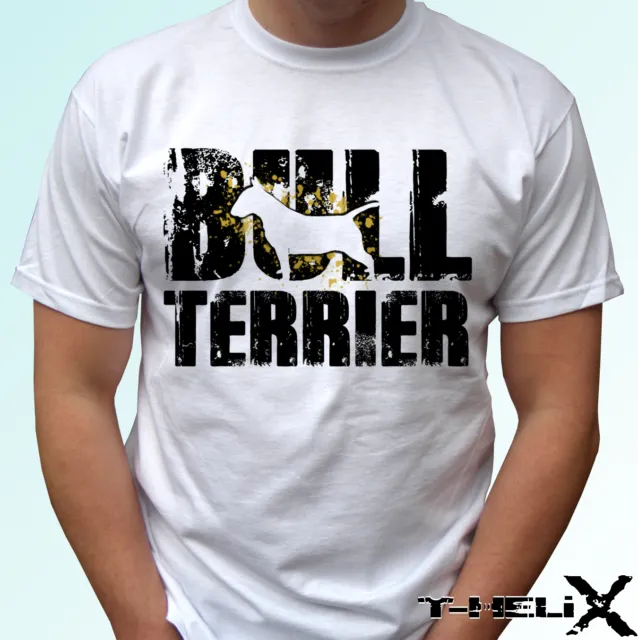 Bull Terrier logo - dog t shirt top tee design - mens womens kids baby sizes