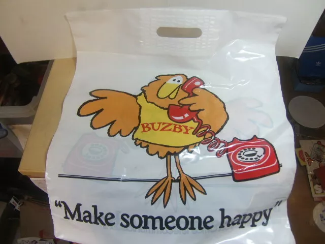 Buzby – Make Someone Happy – Post Office Telecommunications Carrier Bag c1980