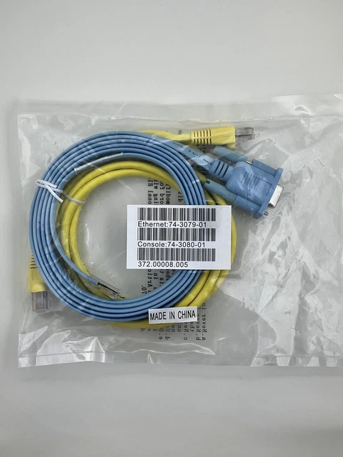 CISCO 6 FT Console Cable 74-3080-01 45437 Foxconn with 6 ft Ethernet ...